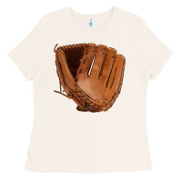 Bone baseball glove Ladies Tee - FaDigitalArtStudio