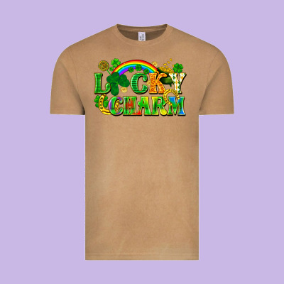 Lucky Charm Vintage Tee Designed By Fadigitalartstudio