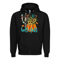 Black hello fall Zipper Hoodie - JahusDesignShop