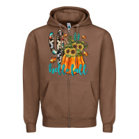 Chestnut hello fall Zipper Hoodie - JahusDesignShop