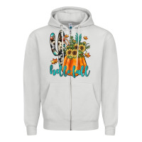 Dove Grey hello fall Zipper Hoodie - JahusDesignShop