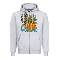 Heather Grey hello fall Zipper Hoodie - JahusDesignShop