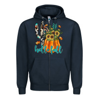 Navy hello fall Zipper Hoodie - JahusDesignShop