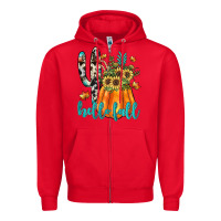 Red hello fall Zipper Hoodie - JahusDesignShop