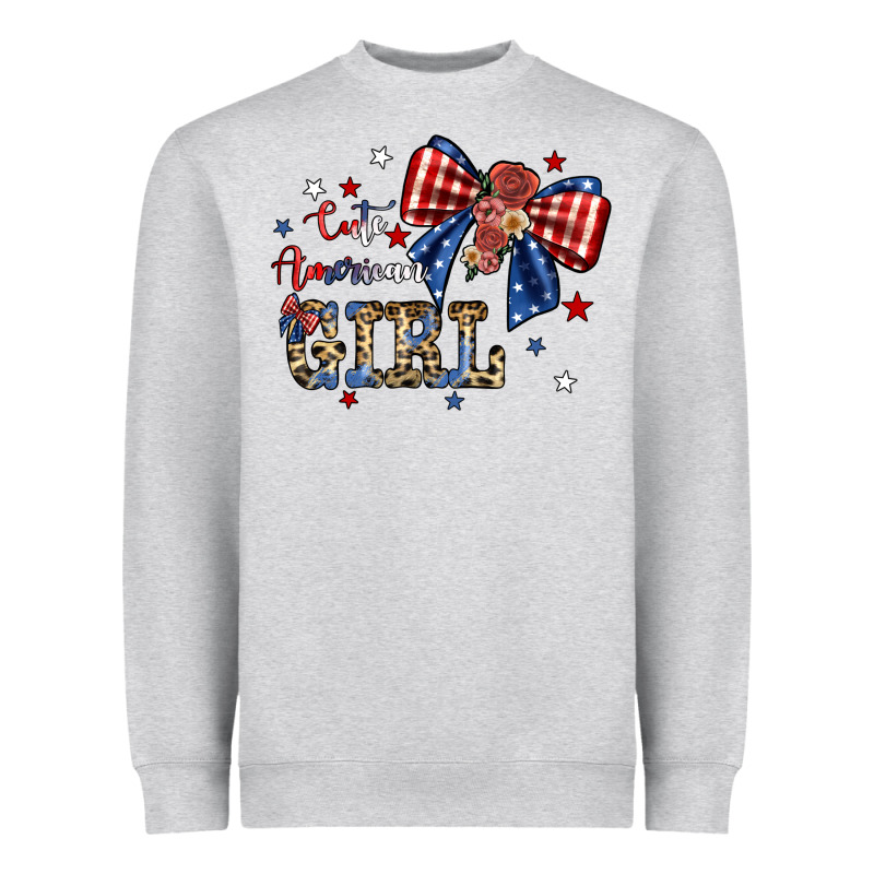 Cute American Girl Heavyweight Sweatshirt by JahusDesignShop | Teevron