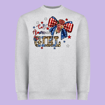Cute American Girl Heavyweight Sweatshirt Designed By Jahusdesignshop