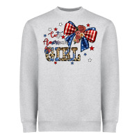 Heather Grey cute american girl Heavyweight Sweatshirt - JahusDesignShop
