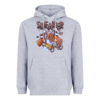 Heather Grey sky j mauve sneaker girl afro woman Heavyweight Hoodie - RanaPortraitStore