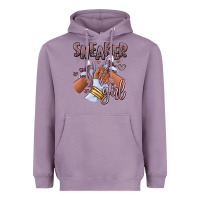 Lavender sky j mauve sneaker girl afro woman Heavyweight Hoodie - RanaPortraitStore