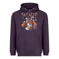 Plum sky j mauve sneaker girl afro woman Heavyweight Hoodie - RanaPortraitStore