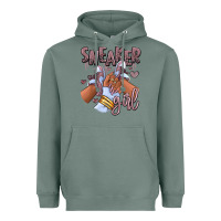 Sage sky j mauve sneaker girl afro woman Heavyweight Hoodie - RanaPortraitStore