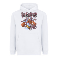 Sky J Mauve Sneaker Girl Afro Woman Heavyweight Hoodie | Teevron