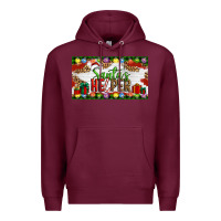 Burgundy Christmas Santa's Helper Premium Hoodie - Artiststas