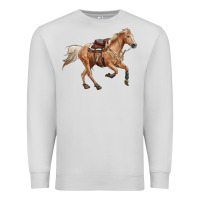 Dove Grey horse body Premium Sweatshirt - RanaPortraitStore