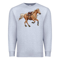 Heather Grey horse body Premium Sweatshirt - RanaPortraitStore
