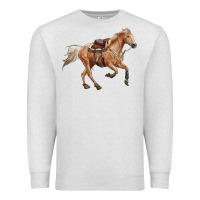 Oatmeal Heather horse body Premium Sweatshirt - RanaPortraitStore