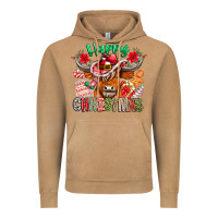 Vintage Camel Happy Christmas Cow Vintage Hoodie - CowhideDigitalArt