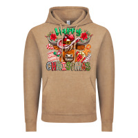 Vintage Coffee Happy Christmas Cow Vintage Hoodie - CowhideDigitalArt