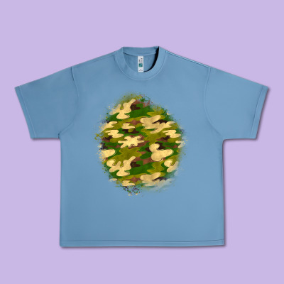 Camouflage Patch Urban Heavy Tee Designed By Bundleandbundleshop