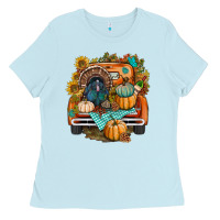 Baby Blue thanksgiving truck bbs Ladies Tee - BundleAndBundleShop