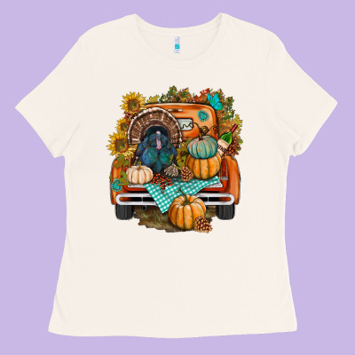 Thanksgiving Truck Bbs Ladies Tee Designed By Bundleandbundleshop