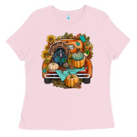 Bubblegum Pink thanksgiving truck bbs Ladies Tee - BundleAndBundleShop