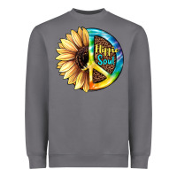 Storm Hippie Soul with Sunflower and Leopard Background Heavyweight Sweatshirt - JahusDesignShop