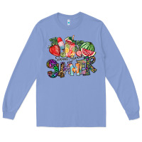 Colony Blue Sweet Sweet Summer Long Sleeve Tee - CowhideDigitalArt