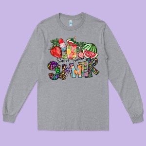 Sweet Sweet Summer Long Sleeve Tee Designed By Cowhidedigitalart