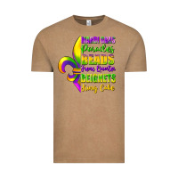 Vintage Coffee mardi gras parades beads french quarter beignets Vintage Tee - FaDigitalArtStudio
