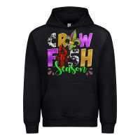 Black crawfish season mardi gras carnival fleur de lis Urban Hoodie - Jasminsmagicworld