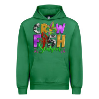 Emerald crawfish season mardi gras carnival fleur de lis Urban Hoodie - Jasminsmagicworld