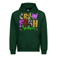 Forest Green crawfish season mardi gras carnival fleur de lis Urban Hoodie - Jasminsmagicworld
