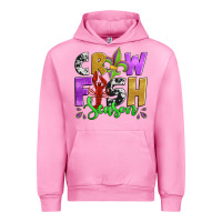 Fuchsia Pink crawfish season mardi gras carnival fleur de lis Urban Hoodie - Jasminsmagicworld