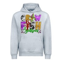 Heather Grey crawfish season mardi gras carnival fleur de lis Urban Hoodie - Jasminsmagicworld