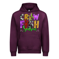 Mauve Wine crawfish season mardi gras carnival fleur de lis Urban Hoodie - Jasminsmagicworld