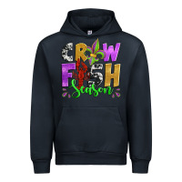 Navy crawfish season mardi gras carnival fleur de lis Urban Hoodie - Jasminsmagicworld