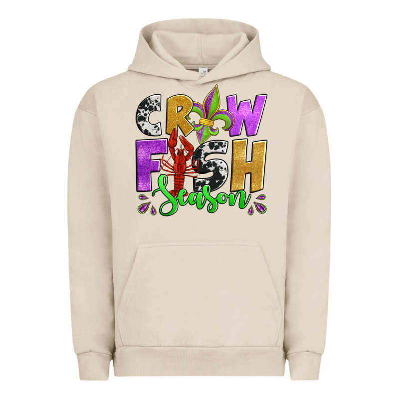 Crawfish Season Mardi Gras Carnival Fleur De Lis Urban Hoodie by Jasminsmagicworld | Teevron