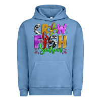 Pigment Pebble Blue crawfish season mardi gras carnival fleur de lis Urban Hoodie - Jasminsmagicworld