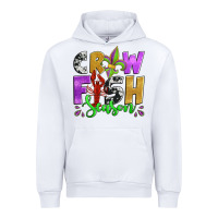 White crawfish season mardi gras carnival fleur de lis Urban Hoodie - Jasminsmagicworld