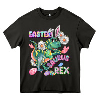 Asphalt Easter Saurus Rex Easter Day Heavy Core Tee - CowGirlArtShop