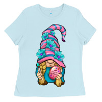 Baby Blue Easter Gnome Ladies Tee - BundleAndBundleShop