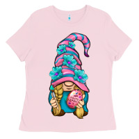 Bubblegum Pink Easter Gnome Ladies Tee - BundleAndBundleShop