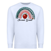 White second grade rainbow Premium Sweatshirt - RanaPortraitStore