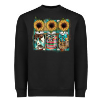 Black mason jar, sunflower Heavyweight Sweatshirt - JahusDesignShop
