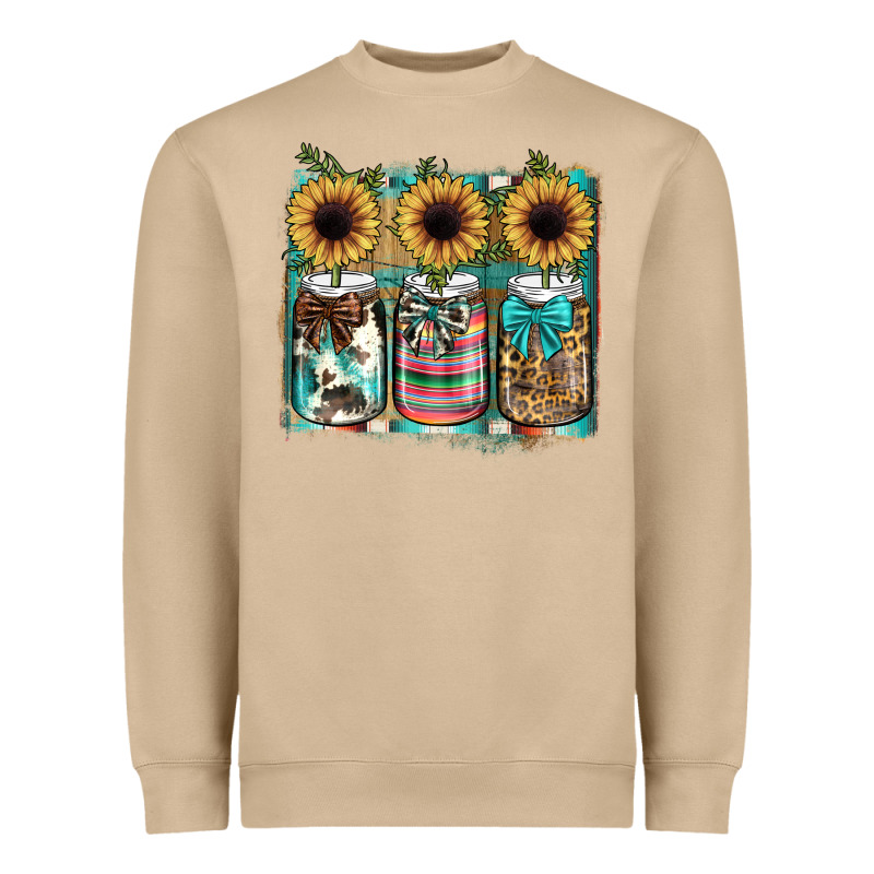 Mason Jar, Sunflower Heavyweight Sweatshirt by JahusDesignShop | Teevron