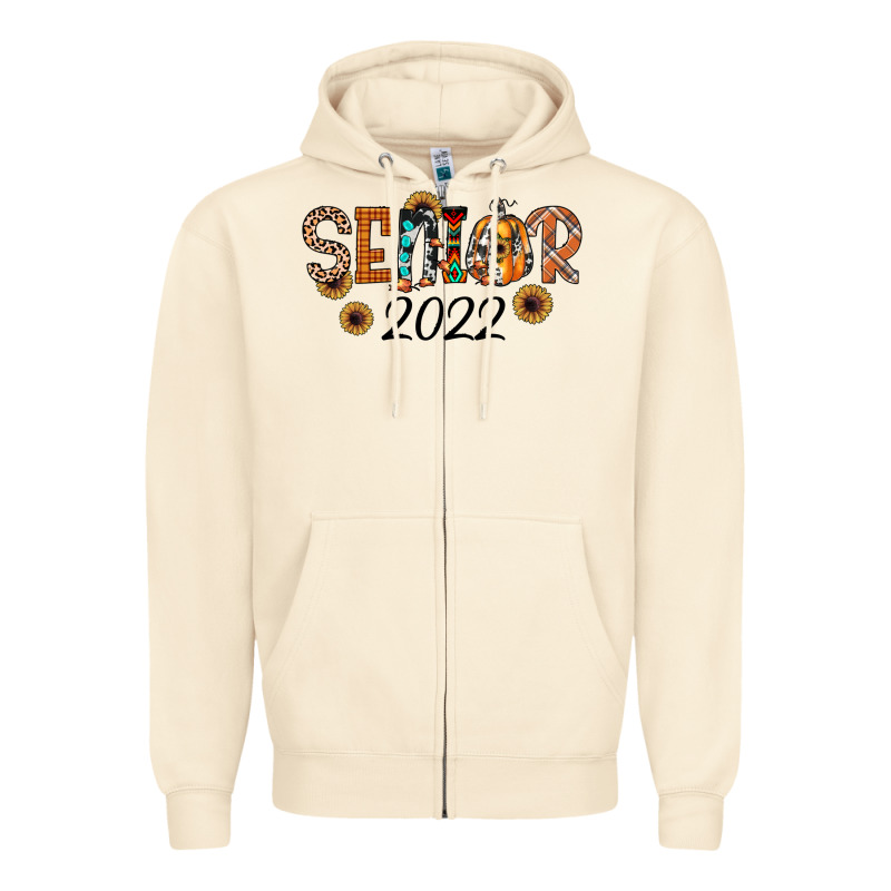 Senior 2022 Fall Zipper Hoodie by JahusDesignShop | Teevron