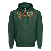 Sports Green senior 2022 fall Zipper Hoodie - JahusDesignShop