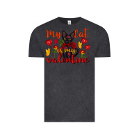 Vintage Black my cat is my valentine valentine's day Vintage Tee - FaDigitalArtStudio