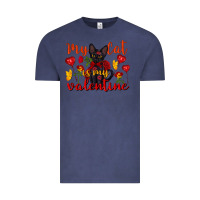 My Cat Is My Valentine Valentine's Day Vintage Tee | Teevron